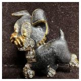 Gontie Brooch Scottish Terrier Crystal Rhinestone