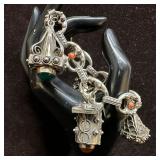 Etruscan Revival Style 800 Silver Puff Mariner Cha