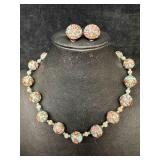 Crown Trifari Gold-Tone Three Seashell Motif Neckl