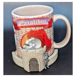 Excalibur Las Vegas Coffee Mug With Castle Coaster