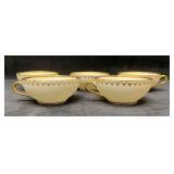 Five Limoges Gold Trim Tea Cups