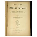 1905 Souvenirs De Maurice Duviquet Hardcover Book