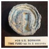 U.S. Bormann Time Fuse Up To Five Seconds Civil Wa