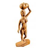 Montserrat Navtive Nude Woman Wood Carving