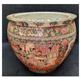 Vintage Hand Painted Chinoiserie Planter Vase