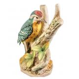 Hand Painted Porcelain Colorful Woodpecker Figurin