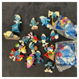 Smurfs Figurine Lot Including Loose Figures and Se