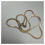 Gold Vermeil Italy 925 Sterling Silver Flat S Link