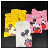 Five Disney Mickey Mouse Graphic T-Shirts Size Med