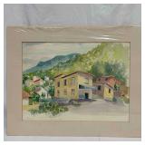 Thorne Swanson Watercolor Azzano Italian Village S