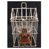 White Wire Gingerbread Candle Holder