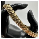 14K Italy Interlocking Links Flat Lay Design Gold