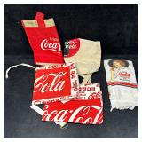 Coca-Cola Branded Textile Lot Including Tote Bags