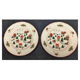 2 Retired Jamestown China Joy Of Christmas Dinner