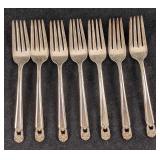 Seven Vintage Eternally Yours Silverplate Forks