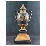 Roman Inspired Vase Black and Gold Vase