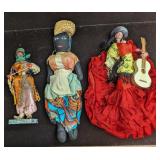 Vintage Spanish Jamaican Turkish Dolls