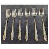 6 Retired Mikasa Estasi Stainless Salad Forks
