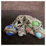 Etruscan Revival Style Silver 800 Multiple Ornate