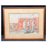 Framed Original Watercolor By H. Webster 1965 #1 (