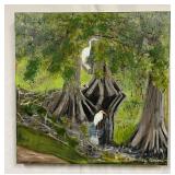 Winter French Daum Crystal Plate By Corbin