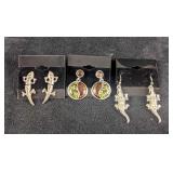 Earrings Silver Colored Animal Earrings Tiger