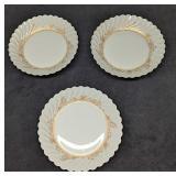 3 Retired Haviland Ladore Coupe Soup Bowls