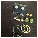 Vintage Costume Jewelry Earring Lot Mixed Styles a