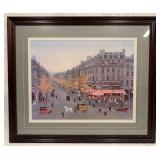 Framed Lithograph Print titled ï¿½Les Grands Bouleva