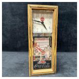 1994 Toy Town Coca Cola Quartz Wall Clock Wood