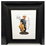 Framed Autographed Brad Paisley Book Print