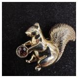 Swarovski Squirrel Crystal Brooch Fall Colors Brow