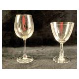 Set of (2) Glass Wine Glasses