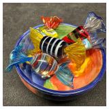 Hand Blown Art Glass Assorted Murano Style Glass C