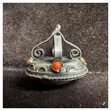 Ornate Silverwork Fob Filigree Silver Charm R92