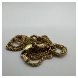 Italian 10K Rope Chain Gold Necklace W21