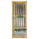 Six Vintage Gense Stainless Steel Cocktail Forks