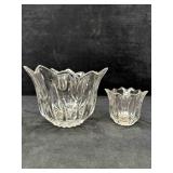 Tulip Pattern Clear Glass Bowl Set