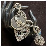 Sterling Silver Charm Bracelet Variety Danecraft C