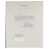 Pat Buchanan Signed White House Stationery Letter