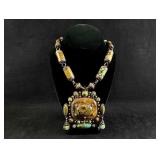 Vintage Moroccan Green Turquoise Silver Amazigh Be