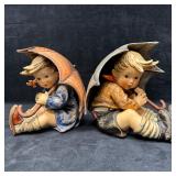 Goebel Germany Umbrella Boy and Girl Figural Set H