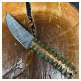 MHS Cutlery Steel Blade Knife Green Orange Colored