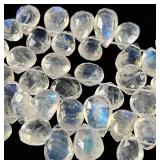 Moonstone 5mm Bead Strands Teardrop Cut Beads (5)