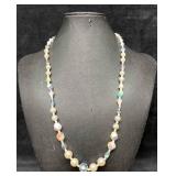 Signed Vintage Vendome  White Glass Bead Faux Pear