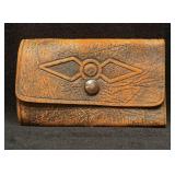 Vintage 1930s to 1950s Brown Rustic Leather Key Ca