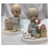 Pair of Vintage Precious Moments Porcelain Collect
