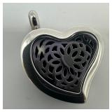Aromatherapy Stainless Steel Open Silver Tone Hear
