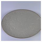 Lenox Dolphin Collection Oval Serving Platter Gold
