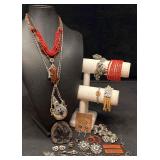 20pc Orange and Silver Nomads Vault Costume Jewelr